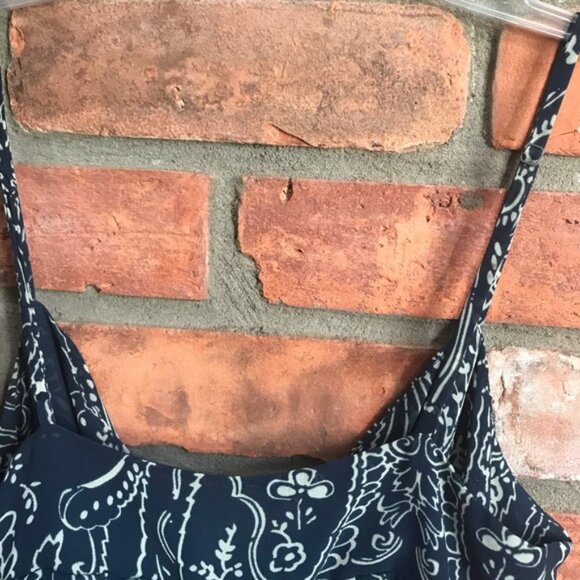 Anthropologie Starting At Stars Boho Ruched Mini Dress Print Sundress Strap Fit - Picture 9 of 13